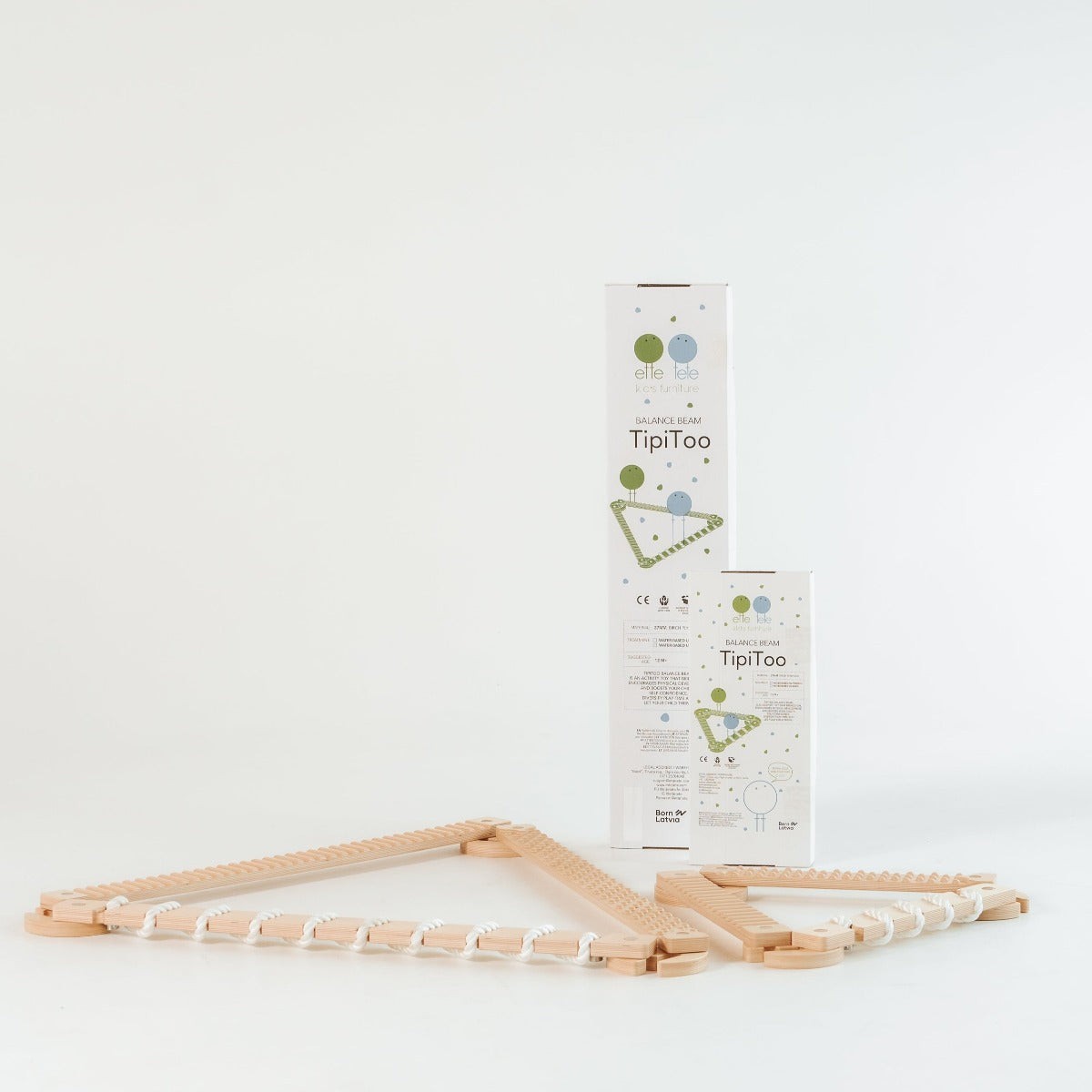TipiToo® Large Balance Beam 3-Piece Set – White Rope