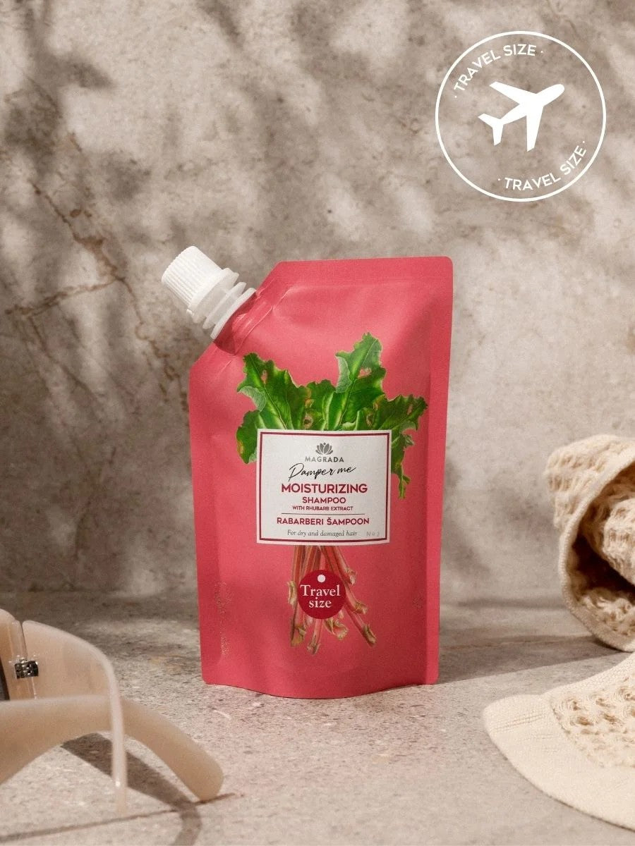 TRAVEL SIZE Rhubarb Shampoo With Aloe Extract - 100 ml