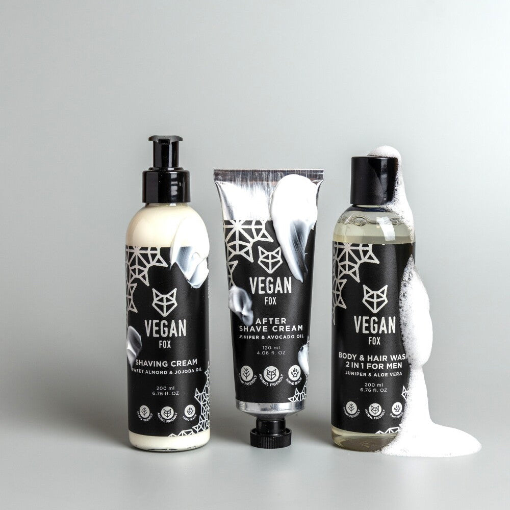 Vegan Fox Body And Face Set For Men — lifestyle product photography