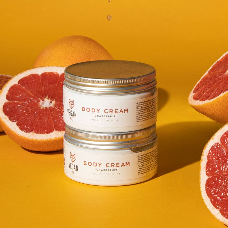Grapefruit Body Cream — product texture and application
