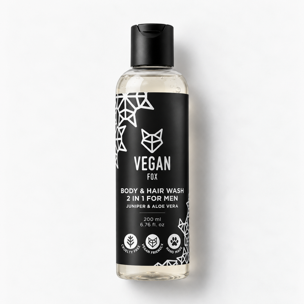 Vegan Fox Body & Hair Wash 2in1 For Men, 200ml — product thumbnail on light background