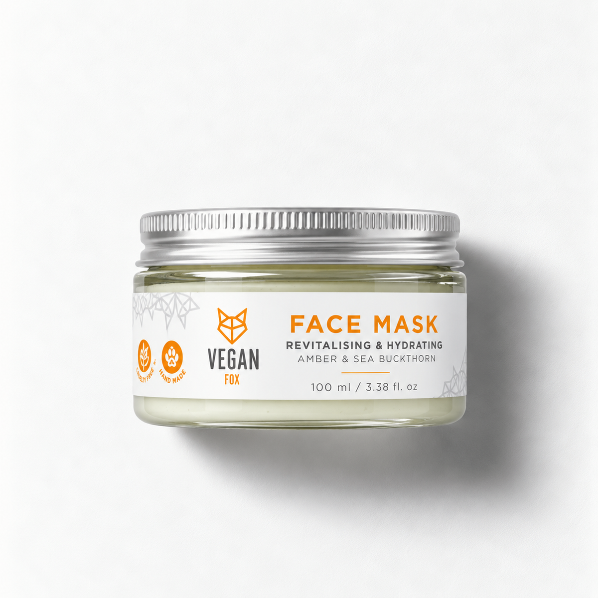 Vegan Fox Belebende & Feuchtigkeitsspendende Gesichtsmaske, 100ml