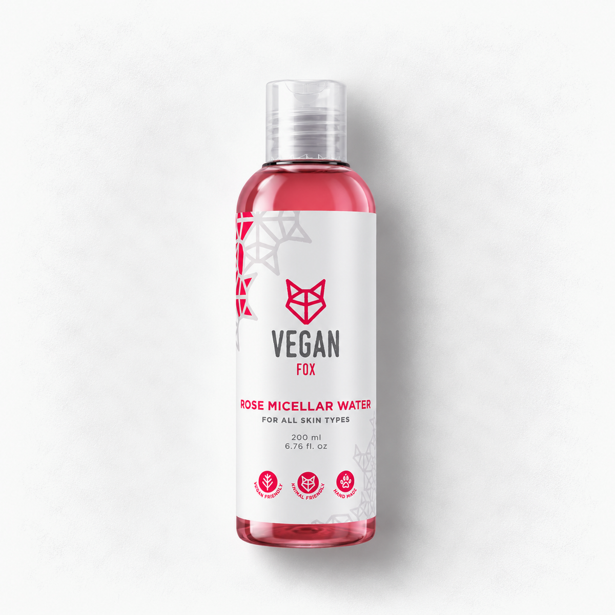 Vegan Fox Rosen Mizellenwasser, 200 ml